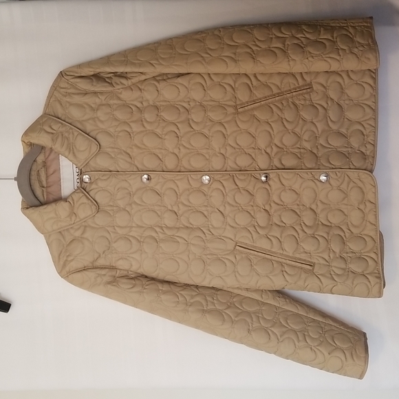 Coach Monogram Jacket Color: Tan Sz:S - Picture 3 of 10
